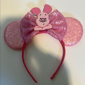 Disney Pink Sequin Piglet Ears Headband